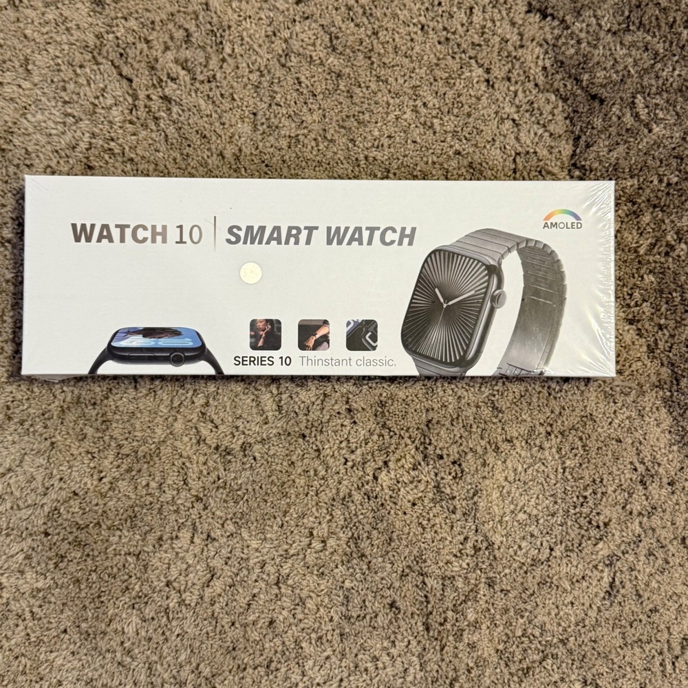 Watch 10 Smart Watch Series 10 AMOLED Display Thinstant Classic Black New Sealed